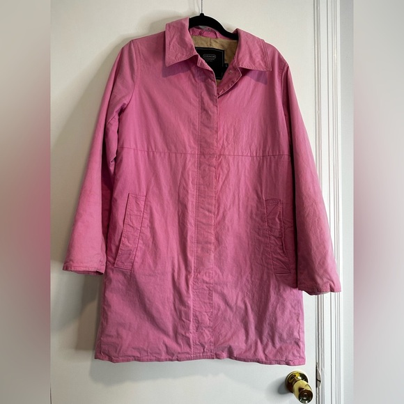 Coach Large Bubble Gum Pink Single Breast Button Trench Coat. Lined. - Picture 1 of 16